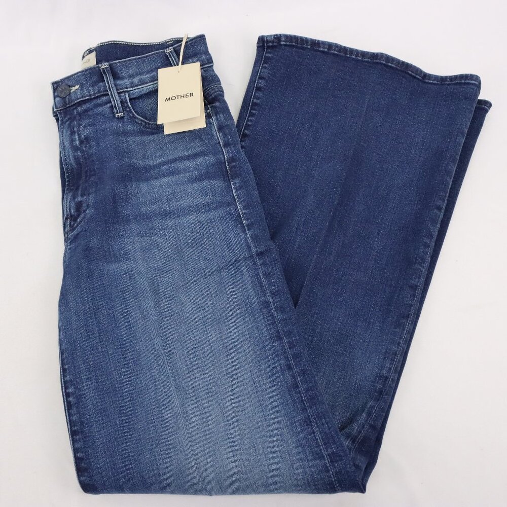 NWT MOTHER The Hustler Roller Sneak Jeans in Heirloom Wash Size 27